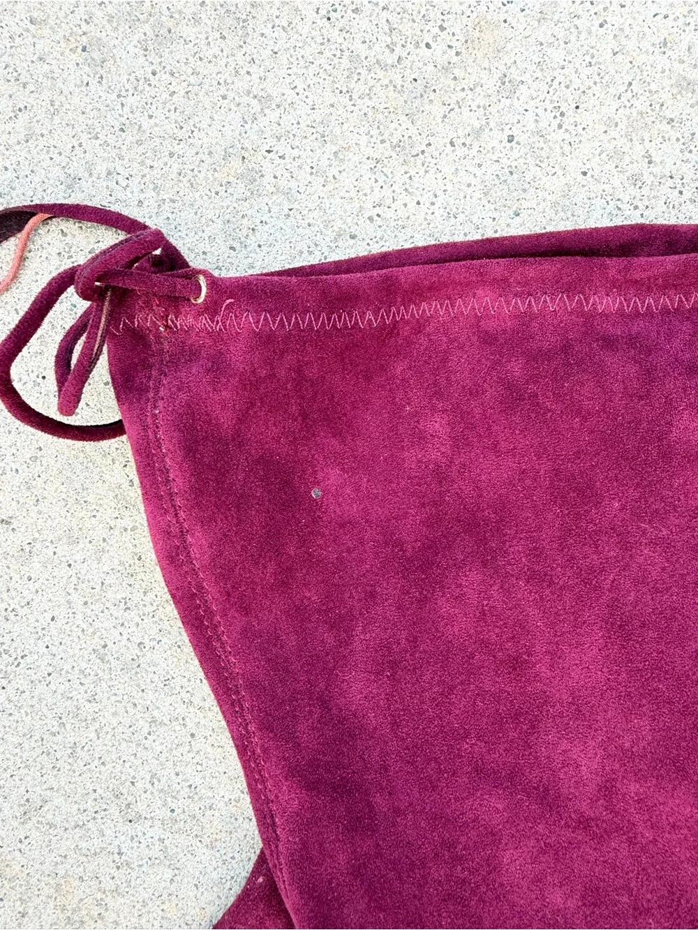 JustFab Noelle Pearl Heel Over The Knee Boots Burgundy Suede Tall